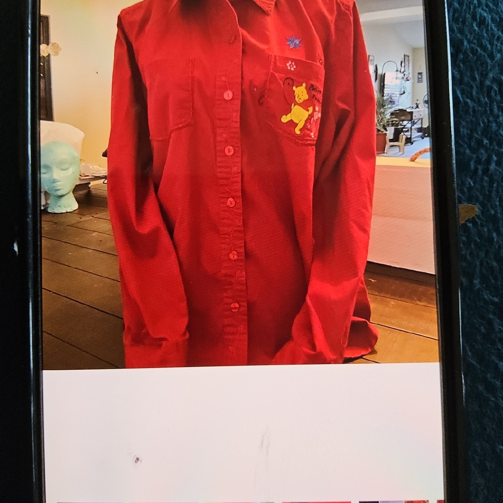 Classic Red Men's Casual Button Down Shirt